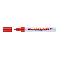 Průmyslový lakový popisovač edding 8750, červený, 2-4 mm, 10 ks/bal.